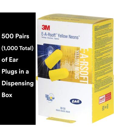 3M Ear Plugs - 500 Pairs Uncorded Foam NRR 33 for Drilling Grinding Machining & More - Bulk Packaging - Buy Online on GoSupps.com