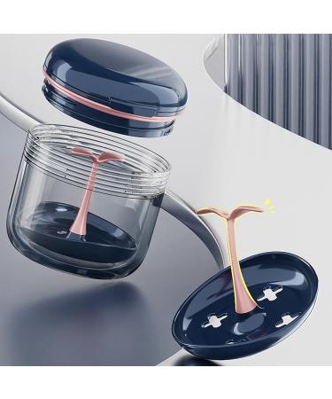 Weikeya Portable Denture Box with Mirror - Travel Aligner Case (Jewelry Blue) - International Shipping Available - Buy Online on GoSupps.com