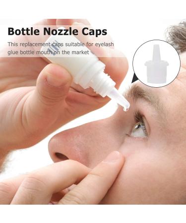 Uonlytech 100pcs Eyelash Glue Bottles - Universal Nozzle for Eyelash Extensions | Plastic Nese 2x1.3cm | Best Quality Eyelash Extension Tools - Buy Online on GoSupps.com