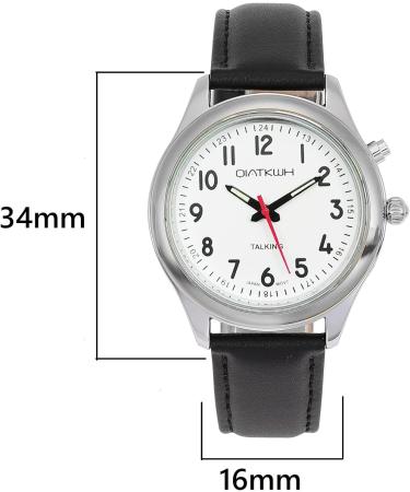 QIATKWH German Speaking Ladies Watch - Silver Alloy Case & Black Leather Strap - Stylish & Functional Timepiece - Buy Online on GoSupps.com