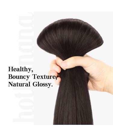 Buy Hotbanana Dark Brown Clip-In Hair Extensions | Real Human Hair 14 Inch 120g 7PCs | Remy Straight Hair Extensions - International Shipping Available - Buy Online on GoSupps.com