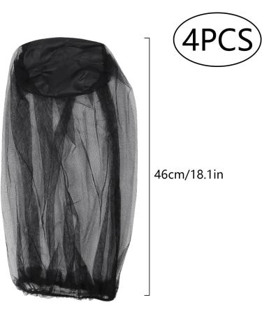 4-Piece Mosquito Head Net Set for Outdoor Activities - Black - Buy Online on GoSupps.com