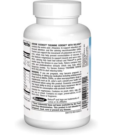 Source Naturals Serene Science Theanine Serene with Relora - 60 Tablets for Stress Relief - Buy Online on GoSupps.com