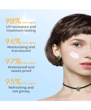 Sun Cream SPF 50 Sunscreen SPF 50 Face SPF 50 UVA & UVB Protection and Water Resistant & Non Greasy SPF 50 Face Moisturiser for Refreshing And Moisturizing Skin Face Sunscreen for All Skin Typle - Buy Online on GoSupps.com