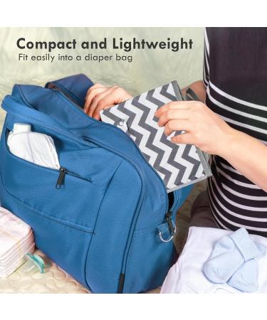 2Pcs Portable Waterproof Baby Changing Mat Set - Grey | 60 X 37cm | Lightweight & Easy to Clean | Ideal for Travel & Home Use - Buy Online on GoSupps.com