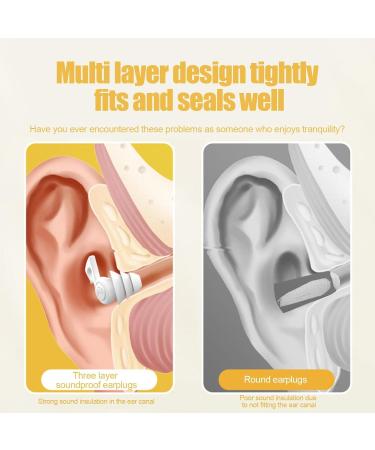 Ear Plugs for Noise Reduction 5 Pairs Noise Cancelling Sleep Ear Plugs Reusable Silicone Ear Plugs 3 Layer Hearing Protection Super Soft High Decibel Ear Plugs for Reading Studying Washable - Buy Online on GoSupps.com