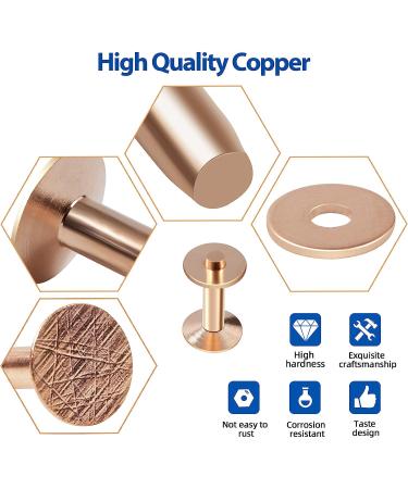 JUNE SunShine 84Pcs Copper Rivets and Burrs Set with Leather Hole Punch Cutter - Leather Working Supplies - Buy Online on GoSupps.com