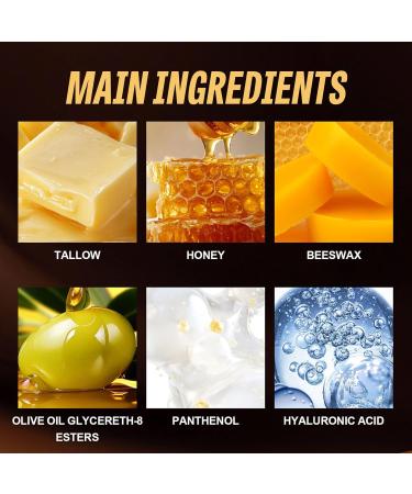 Advanced Citrus Tallow Honey for Skin Organic Grass-Fed Beef Tallow Balm with Raw Honey Skin and Face Moisturizer for Deep Hydration - 3.53 Oz - Buy Online on GoSupps.com