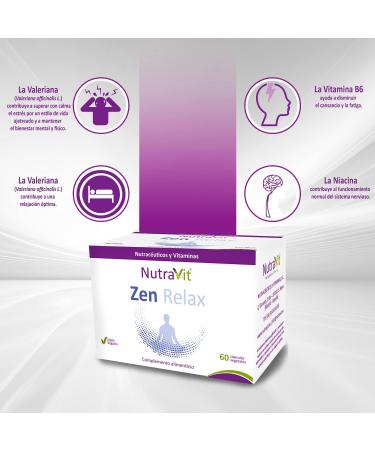 NUTRAVIT ZEN RELAX 60 CAP is a capsule that simplifies the daily intake of nutrients It is taken regularly according to the indicated dosage The package contains 60 capsules This is how it works - Buy Online on GoSupps.com