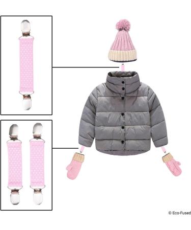 Mitten and Hat Clips - Secure Attachment for Mittens, Gloves, and Beanie Caps - Ideal for Toddlers - Perfect for Snowy Winter Days - Pink - Buy Online on GoSupps.com