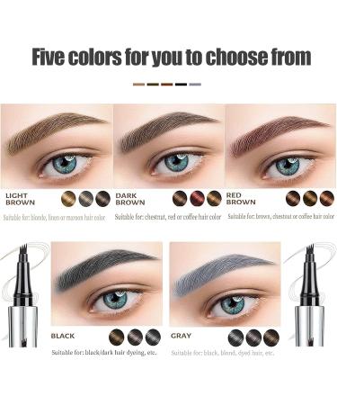 2PCS Blapee Eyebrow Pencil - Micro 4 Point Brow Pen Atikisoi Eyebrow Pencil 3D Waterproof Microblading Eyebrow Pen with 4 Tip Microblade Eyebrow Pen (Dark Brown*2PCS) - Buy Online on GoSupps.com