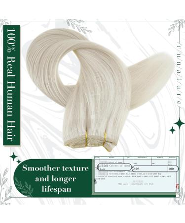 Runature Clip In Extensions | 30cm Short White Blonde Remy Human Hair - 3PCs 50g | Real Hair Clip Ins #800 - Buy Online on GoSupps.com