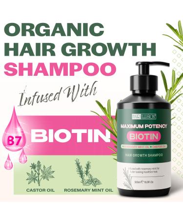 Hair Illusion Maximum Potency Biotin Shampoo | Rosemary & Castor Oil | Natural Sulfate Free for Hair Loss & Thinning Hair - International Shipping Available - Buy Online on GoSupps.com