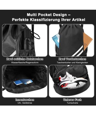 Gym Bag with Cord - Waterproof Large Capacity Sports Backpack for Men Women & Juniors | Football Bag with Ball Compartment & Adjustable Straps - Buy Online on GoSupps.com