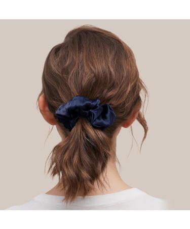 Lilysilk 100% Silk Hair Rings for Women | Dark Blue & Dark Olive Ponytail Holders | Eco-Friendly Hair Ties | 2-Pack - Buy Online on GoSupps.com