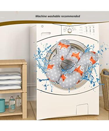 Baby Car Seat Travel Neck Pillow - Cute Fox Design | Infant Head Support Cushion for Pushchair, Stroller, Car Seat | Soft U-shaped Neck Rest Protector - Buy Online on GoSupps.com