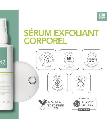 SkinLabo Body Scrub Serum Reduces Blemishes Such as Folliculitis Pimples and Stretch Marks with Tartaric Acid and Malic Acid - 150ml - Buy Online on GoSupps.com