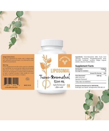 Liposomal Trans-Resveratrol Supplet | 1200mg High-Potency 98% Purity from Japanese Knotweed Extract Antioxidant & Anti-Aging Support Longevity and Immunity 180 Softgels 60 count (Pack of 3) - Buy Online on GoSupps.com