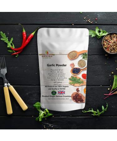 Garlic Powder (Lahasun Lasan) Premium Quality by Spices&herbsuk - Garlic Powder for Cooking Baking Soups Stews Casseroles Sauces and Pairs Well with Vegetables Meats Rubs Salads - 500g - Buy Online on GoSupps.com