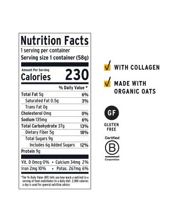 Buy Purely Elizabeth Gluten-Free Collagen Oats Cup, Blueberry Walnut - 12 Pack | Healthy Breakfast - Buy Online on GoSupps.com