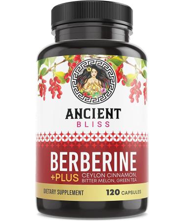 Berberine HCL 1200mg with Ceylon Cinnamon, Bitter Melon & Green Tea Extract - 120 Capsules | Supports Immune System - Buy Online on GoSupps.com