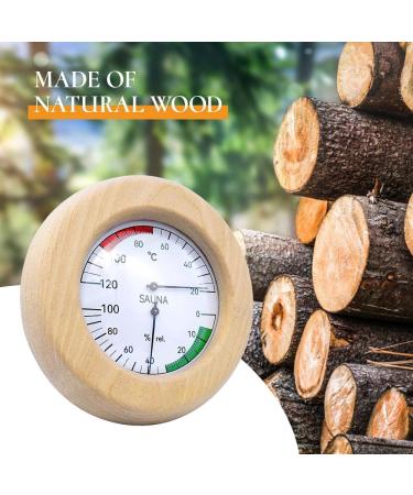 Fivtsme 2 in 1 Sauna Thermometer Hygrometer - Premium Quality Wooden Frame 145mm Heat-Resistant Sauna Accessories - Buy Online on GoSupps.com
