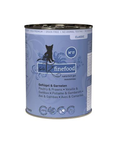 Catz Finefood N 17 poultry & shrimp delicatessen cat food wet refined with carrot & cranberry 6 x 400g doses 400 g (6 Pack)