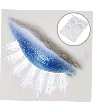 FRCOLOR 3 Pairs White Eyelashes Blue for Eyes Cosplay Makeup Eyelashes Women Cosplay Lashes Makeup Fake Eyelashes False Lashes Lash Spolies Halloween 3d Imitation False Eyelashes Prom - Buy Online on GoSupps.com