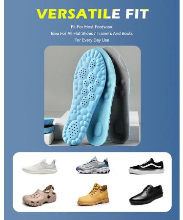 Plantar Fasciitis Insoles for Men & Women - Cloud Comfort Orthotics Arch Support Breathable & Sweat-Absorbent Shoe Inserts (Size S: US M 6.5-7/W 7.5-8.5) - Shop Internationally - Buy Online on GoSupps.com
