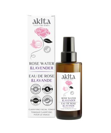 Natural Organic Non Deoiled Rose Water With Lavender 100mL