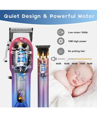Professional T-Blade Beard Trimmer for Men - Rainbow Cordless Hair Clippers Set - Buy Online on GoSupps.com