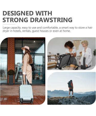 DOITOOL Hair Dryer Bag Drawstring Bag Container 13 Inch by 11.8 Inch Storage Organizer Bag For Hairdryer Light Grey - Buy Online on GoSupps.com