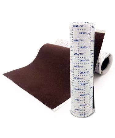 URSA Tape Rolls - Stretchy Moleskin Rolls - Reusable Hypoallergenic for Blister Prevention Calluses Anti Chafing - Multi-Purpose Heavy Duty Tape for Fabric Skin Shoes - Made in The UK (Brown)