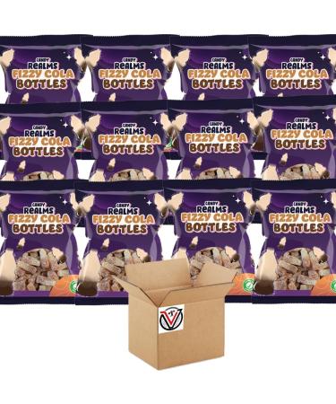12 x Fizzy Cola Bottles Bag 190g - Cola Flavour Jelly Sweets Coated in Sour Sugar - Buy Online on GoSupps.com