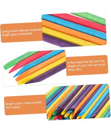 FRCOLOR Nail Orange Stick Orange Wood Cuticle Sticks Wooden Cuticle Pusher Sticks Orange Manicure Stick Wooden Manicure Sticks Manicure Rod Wooden Nail Pusher Double Head Clippers Wood - Buy Online on GoSupps.com