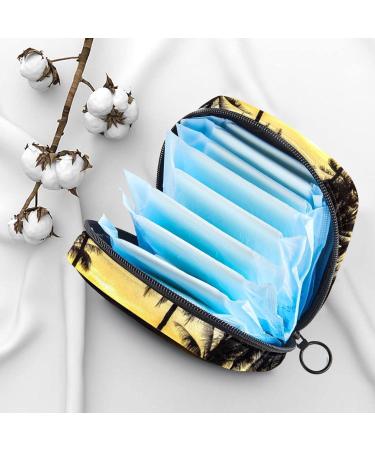 Colorful Coconut Palm Sunset Portable Storage Bag for Women & Teens - Perfect for Menstrual Cups & Breastfeeding Pillows - Buy Online on GoSupps.com