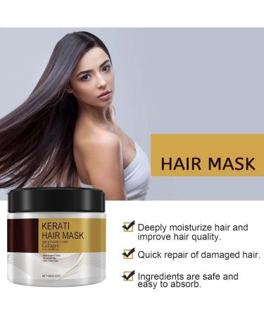 Collagen Hair Treatment Collagen Hair Mask Conditioning Argan Oil Hair Mask Keratin Hair Mask Collagen Treatment Deep Repair Conditioner Hair Masks for Dry Damaged Hair - Buy Online on GoSupps.com