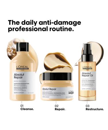 L'Oreal Professionnel Hydrating Hair Mask For Dry Damaged Hair With Quinoa & Protein Absolut Repair Mask Repairing and Strengthening Conditioner Adds Shine 250 ML - Buy Online on GoSupps.com