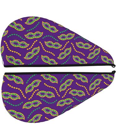 Shop Carnival Masks & Beads Microfiber Hair Towel | Super Absorbent Coral Velvet Quick Dry Cap for Long Curly & Thick Hair - International Shipping Available - Buy Online on GoSupps.com