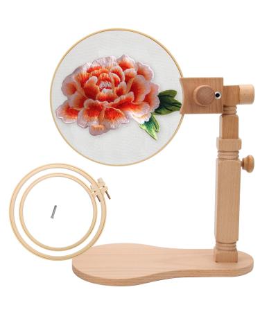 Rotated Adjustable Embroidery Frame Stand  Pletpet Embroidery Hoop Stand Desk Clamp with 2Pcs Embroidery Hoop 7.9 in+6.5 in - for Arts Crafts Sewing Needlework Embroidery Supplies - Buy Online on GoSupps.com