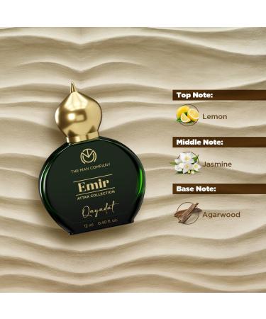 The Man Company 100% Alcohol-Free Attar Perfume for Men Qayadat Emir Collection | Premium Long Lasting Fragrance | 35% Highly Concentrated Perfume Oil - Buy Online on GoSupps.com