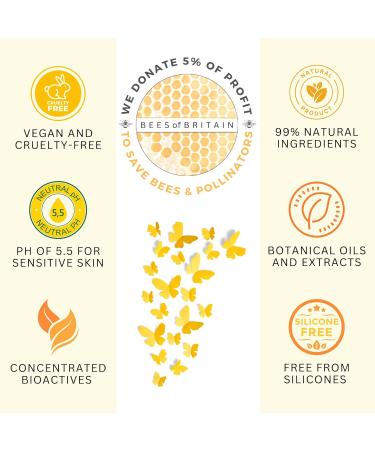 Buy 99% Flushing Honey & Lavender - 250ml | Bees of Britain | Sulfate & Paraben Free | PH 5.5 | 5% Donated to Save Bees - Buy Online on GoSupps.com