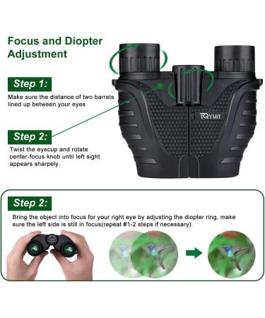 15x25 Waterproof Binoculars for Adults & Kids | Low Light Night Vision | Durable & Clear for Outdoor Sports, Concerts, Bird Watching - Black - Buy Online on GoSupps.com