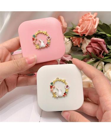 Shop Stylish Lentil & Contact Lens Storage Containers | Mini Box Holder Kit with Travel Bag - Pink & Bianco - Buy Online on GoSupps.com