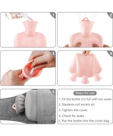 MOKANI Wearable Hot Water Bottle Belt with Flannel Cover - Natural Rubber Hot Water Bag for Women - Portable and Reusable for Pain Relief - Grey - Buy Online on GoSupps.com