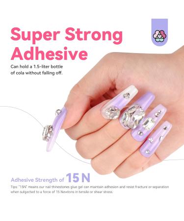 Saviland Nail Rhinestones Glue Gel - Clear Adhesive for DIY Nail Art Decorations - Buy Online on GoSupps.com