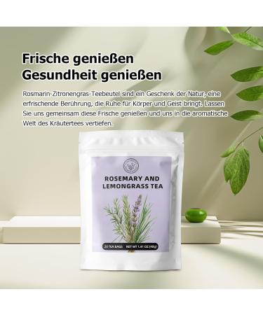 Buy Hang Caught Rosemary-Lemon Grass Tea | Digestive Aid Relaxation & Skin Care | 20 Tea Bags - Perfect Gift - Buy Online on GoSupps.com