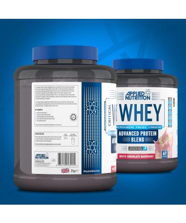Applied Nutrition Critical Whey Protein Powder 2kg - High Protein Milkshake with BCAAs & Glutamine - White Chocolate Raspberry Flavor - Muscle Building Supplement (67 Servings) - Buy Online on GoSupps.com