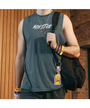Xzyden 9PCS Rubber Silicone Basketball Bracelets Set for Men & Teens - Includes Keychain, Necklace - Basketball Accessories Gift Set - Buy Online on GoSupps.com