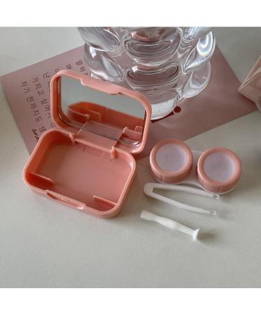 Portable 3D Hearts Contact Lens Cases - 4 Pack Travel Kit with Tweezers & Solution Bottle for Outdoor Use - Assorted Colors - Buy Online on GoSupps.com